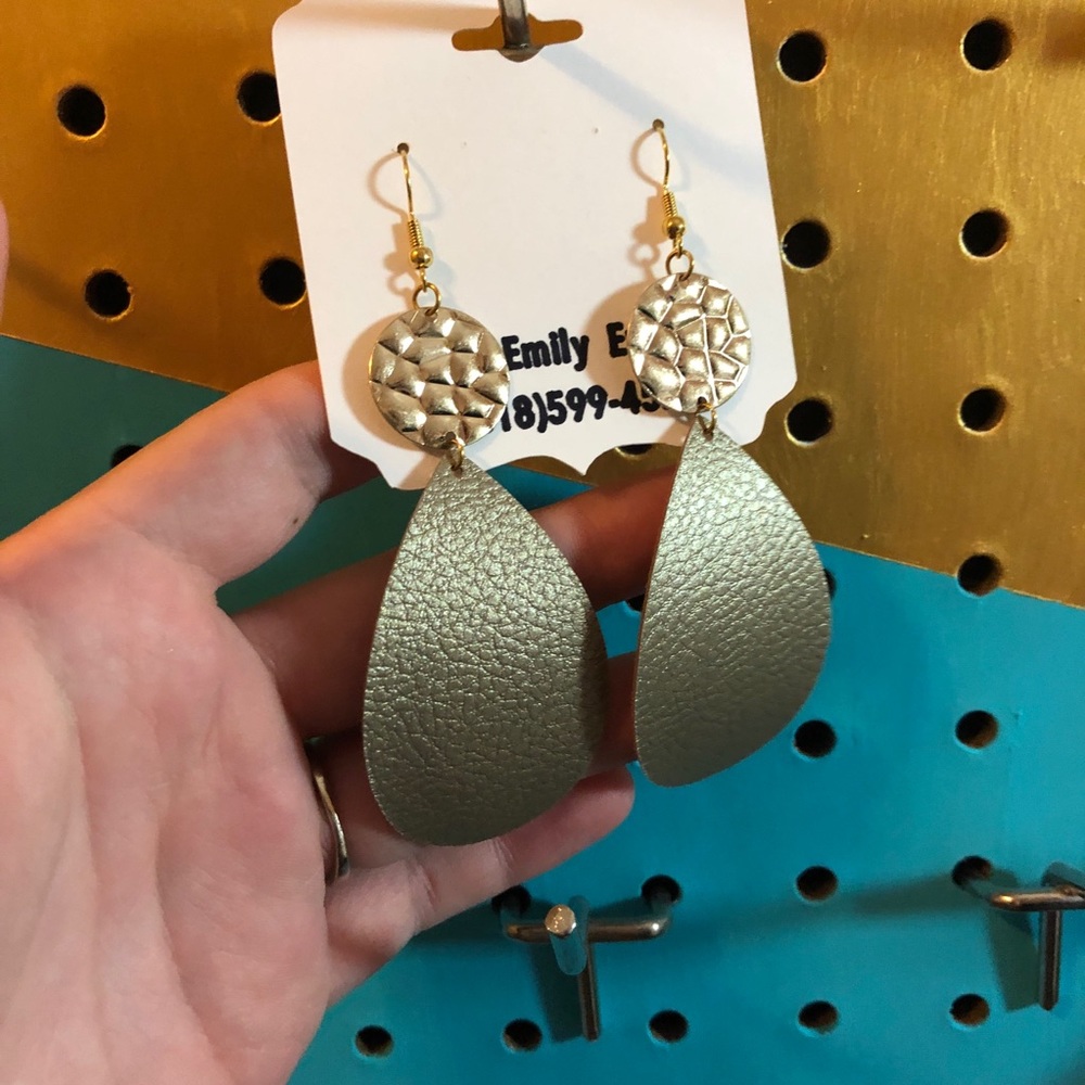 Handmade Pleather Earrings